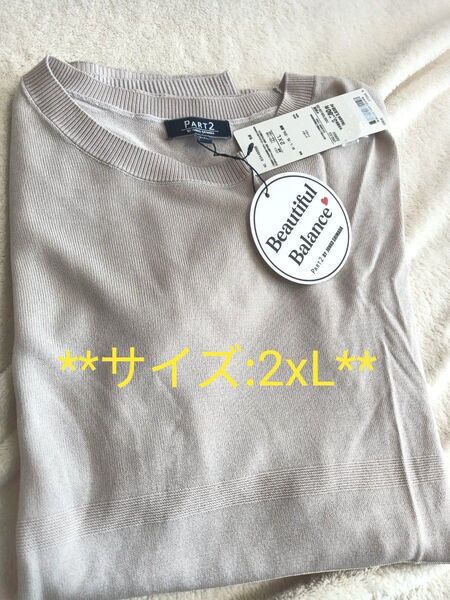 レディーストップス 半袖tシャツ チュニック 新品 2xL ジュンコシマダ カットソー