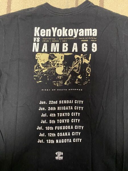 Ken Yokoyama VS NAMBA69 ツアーTシャツ 黒 M