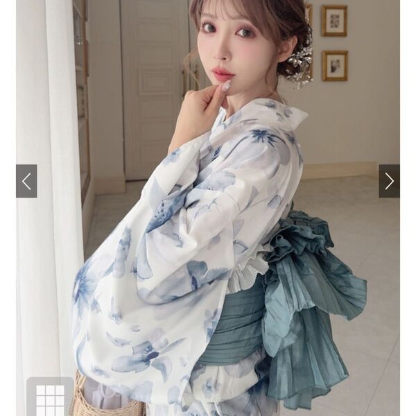 新品未使用グレイル水彩花柄浴衣セット 2wayセパレート浴衣 二部式