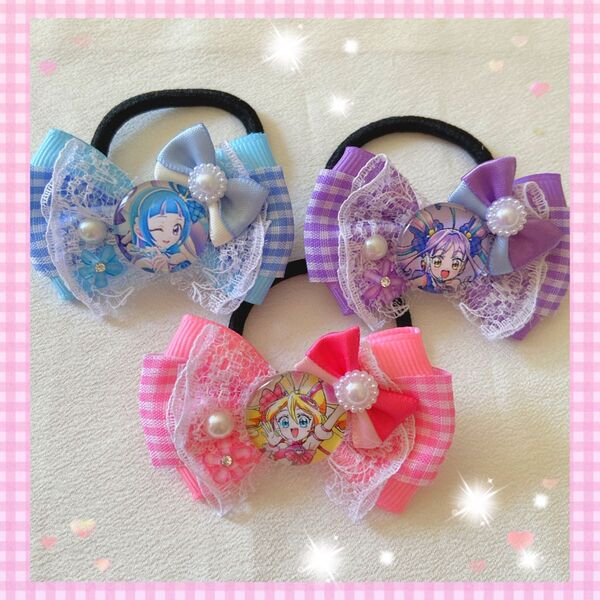 リボンヘアゴム3個セット☆彡