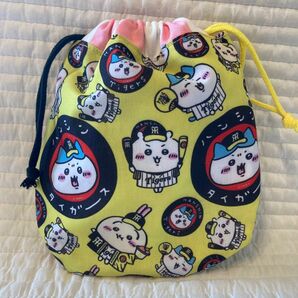 No.714 ちいかわ 阪神タイガース ミニ巾着袋 ハンドメイド