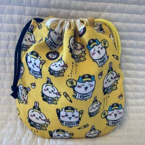 No.719 ちいかわ 阪神タイガース ミニ巾着袋 ハンドメイド