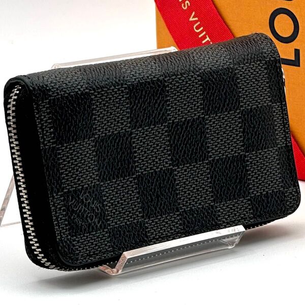 【極美品】ルイヴィトン ダミエ グラフィット ジッピーコインパース 小銭入れ コインケース LOUIS VUITTON メンズ