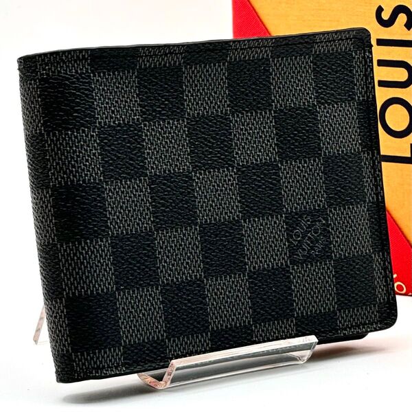 【極美品】ルイヴィトン ダミエグラフィット ポルトフォイユ フロリン LOUIS VUITTON 二つ折り 財布 メンズ 正規品