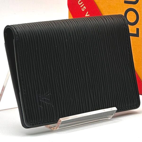 【超極美品】ルイヴィトン エピ オーガナイザー ドゥ ポッシュ ブラック LOUIS VUITTON 名刺入れ カードケース 黒