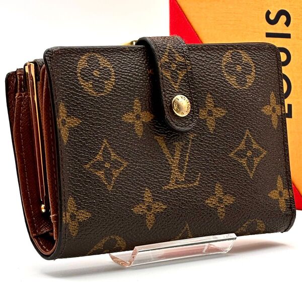 【極美品/新型】ルイヴィトン モノグラム ポルトフォイユ ヴィエノワ 二つ折り財布 がま口 LOUIS VUITTON コンパクト