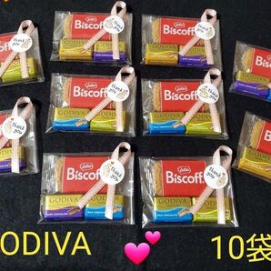 サンキュープチギフト GODIVA ロータス ビスコフ ビスケット 10袋 ΑΑΑ②