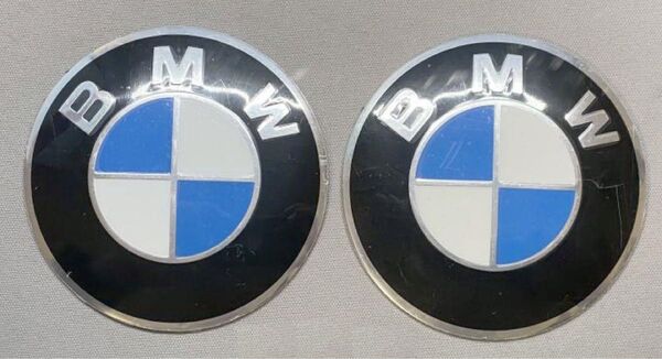 【新品】 BMW ラウンド エンブレム 70mm 2枚セットタンク ボディ ホイール 等に