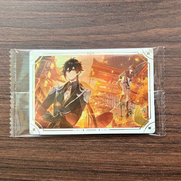 在庫4 原神 Genshin シールウエハース2弾 V01 鍾離
