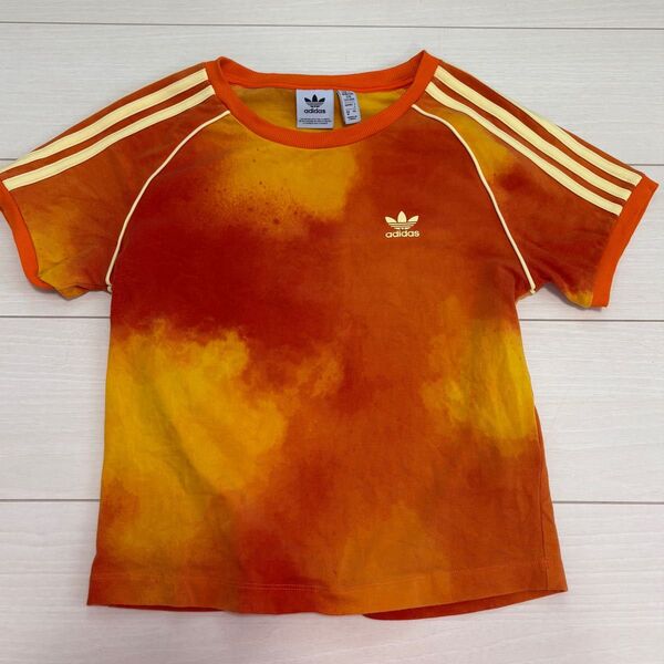 adidas Tシャツ タイダイ柄 オレンジ Mサイズ