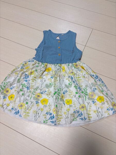 女の子 シャツワンピース 花柄 春夏 120サイズ