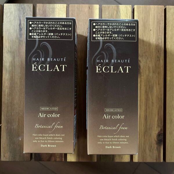 ヘアボーテ エクラ ボタニカル エアカラー ダークブラウン 80g×2個セット