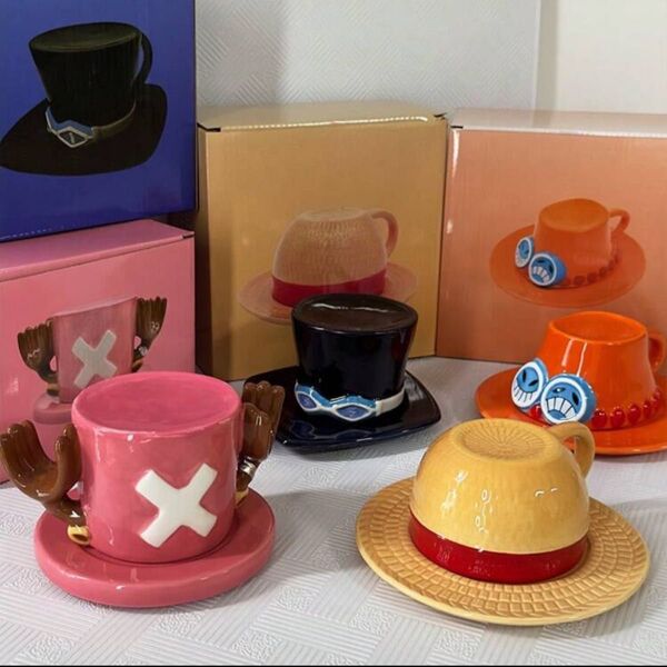 ワンピース ONEPIECE ルフィ エース チョッパー サボ 麦わら帽 マグカップ