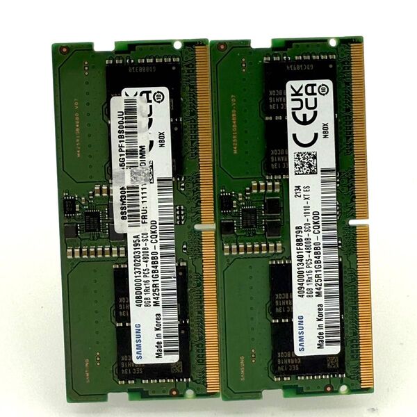 16GB(8GBx2枚組) PC5 4800B 1Rx16 SO-DIMM ノートPC用