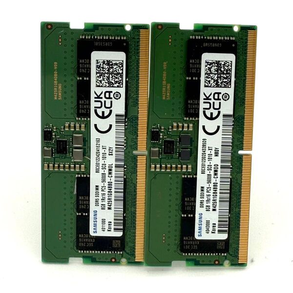 16GB(8GBx2枚組) PC5 4800B 1Rx16 SO-DIMM ノートPC用
