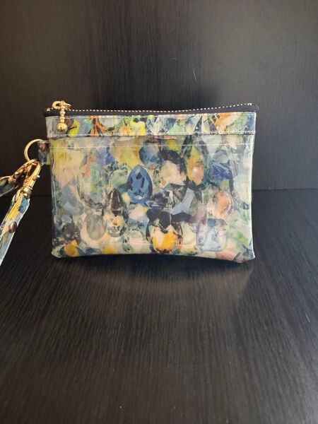 クリアポーチ ハンドメイド リバティ アレクサンドラ エメラルド