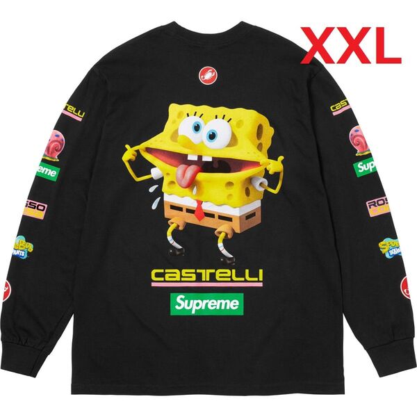 Supreme SpongeBob SquarePants Castelli Racing L/S Tee Black XXL