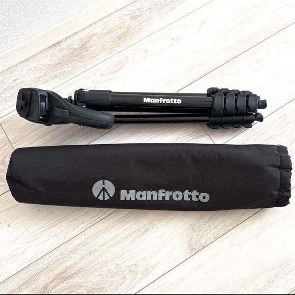 Manfrotto アルミ三脚 マンフロット クイックリリースプレート セット