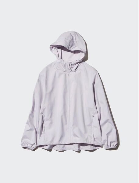 UNIQLO ユニクロ ポケッダブルUVカットパーカー ライトグレー Lサイズ レディース