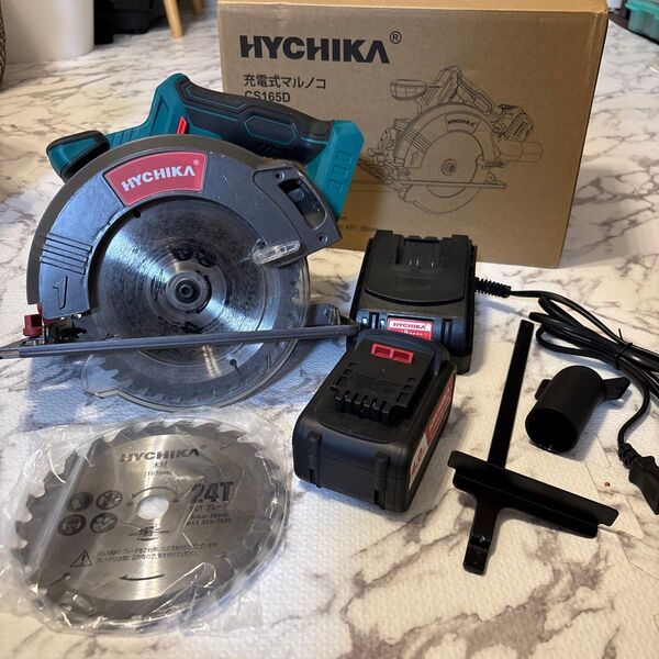 新品替刃 HYCHIKA 充電式丸ノコ CS165D バッテリー 充電器付き
