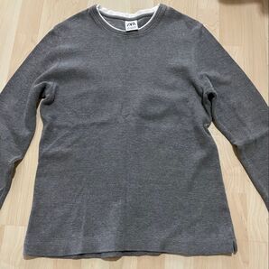 ZARA グレー 長袖カットソー