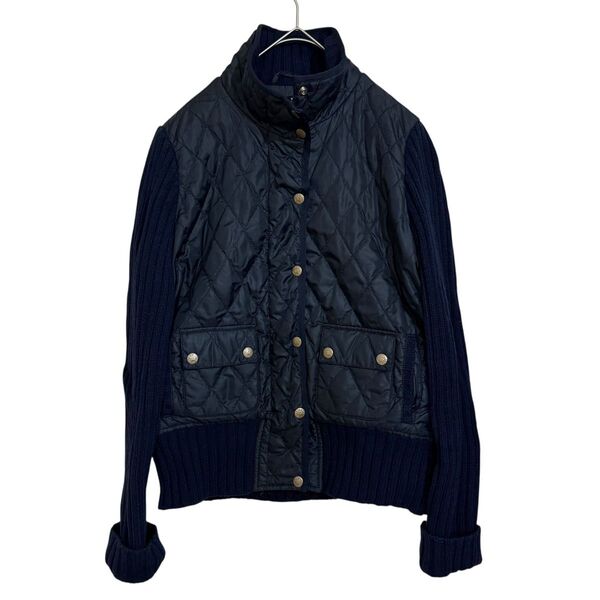 Polo ポロ ジーンズ レディース L アウター ジャケット キルティング ニット ブラック ネイビー ブルゾン