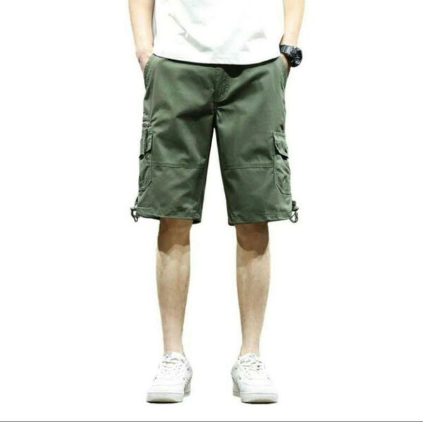 F45】ハーフパンツ メンズ 5分丈 カーゴ 短パン 4XL 半ズボン