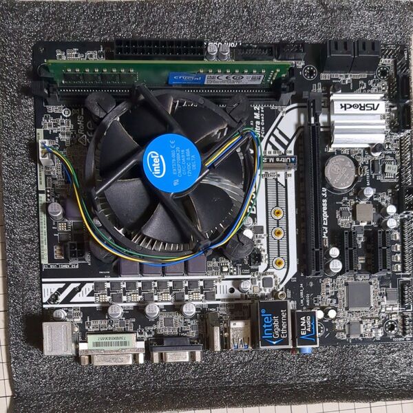 (ジャンク) ASRock B250M-HDV+CPU+メモリ