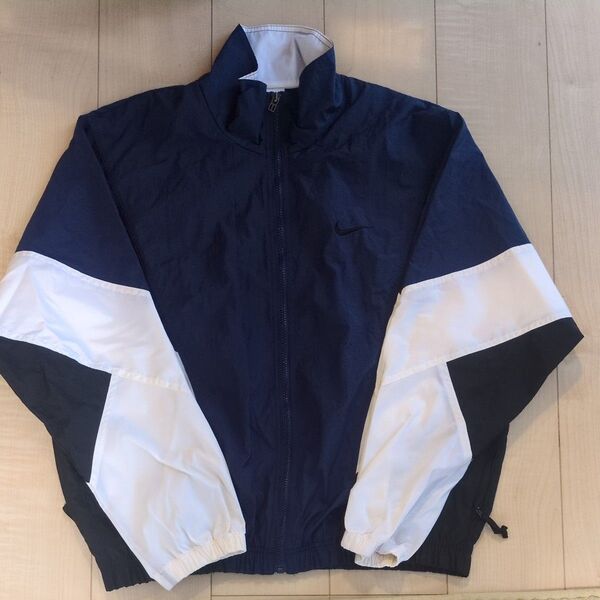 【Nike】90s ナイキ ナイロンジャケット ネイビー/ホワイト/ブラック