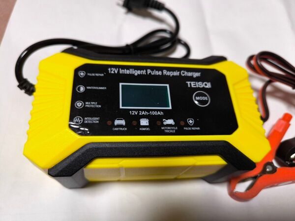 バッテリー充電器 12V 6A パルス充電修復 全自動バッテリーチャージャー 自動車 バイク 新品未使用品 在庫有りすぐ発送