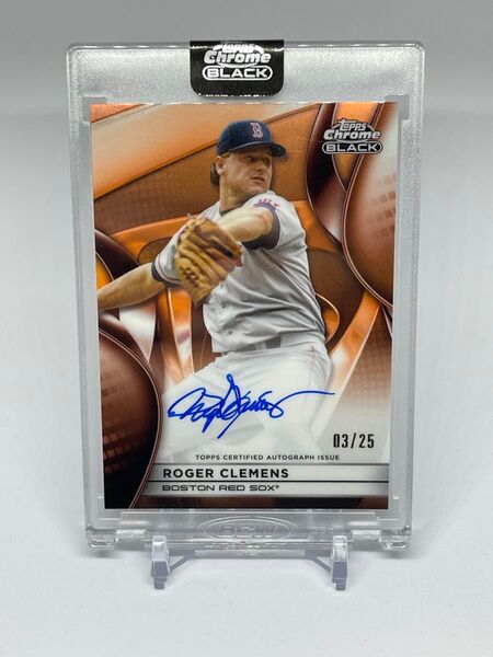 Topps Chrome black ロジャークレメンス 直筆サイン 3/25