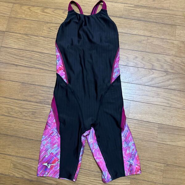 【ミズノ 】競泳水着 Lサイズ ブラック、ピンク系
