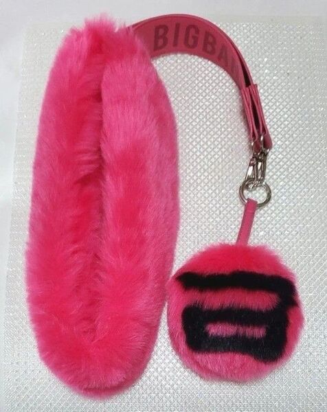 GD ショルダーストラップ × ファーチャーム キーホルダー 美品 送料込み BIGBANG BB グッズセット ジヨン