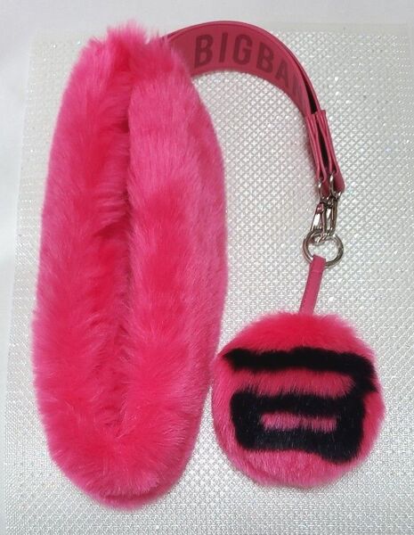 GD ショルダーストラップ × ファーチャーム キーホルダー 美品 送料込み BIGBANG BB グッズセット ジヨン