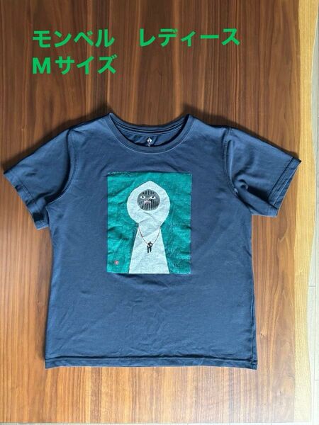 mont-bell Women's 白い山男 Tシャツ M ネイビー Tシャツ