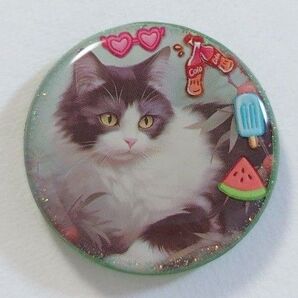 かわいいレジンアクセサリー☆ ねこレジンヘアゴム ねこレジンネックレス ねこアクセサリー ハチワレ猫アクセサリー 猫