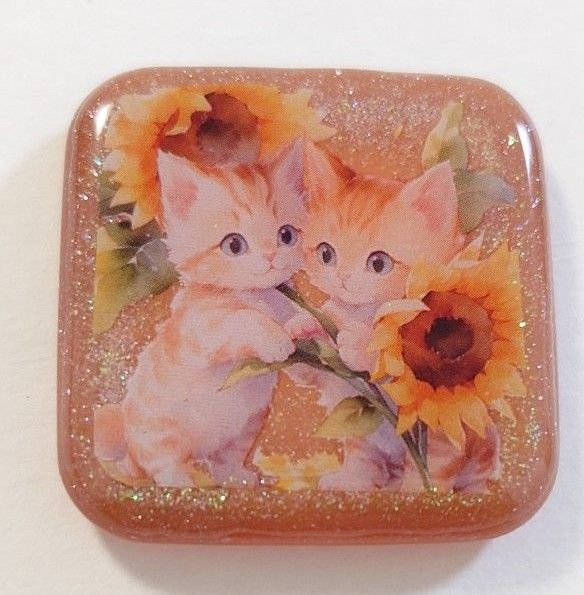 かわいいねこレジンアヘアゴム ねこレジンアクセサリー ねこヘアクリップ ねこヘアゴム ねこブローチ ポニーフックねこ