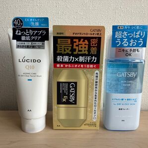 マンダム 洗顔フォーム デオドラントロールオン 薬用スキンケアウォーター(化粧水) 男性用3点セット ルシード ギャツビー