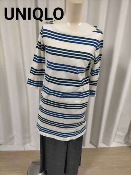 UNIQLO ボーダー 七分袖 カットソー レディース Mサイズ