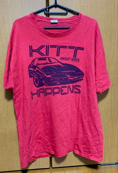 ナイトライダー ナイト2000 FruitOfTheLoom Tシャツ 赤 L
