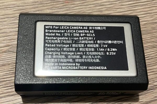 美品【BP-SCL5】 ライカM10シリーズ用バッテリー Leica