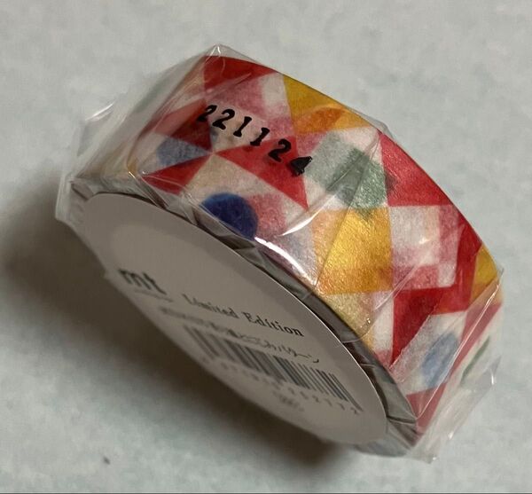 175. mt 限定 折り線とにじみパターン マスキングテープ カモ井