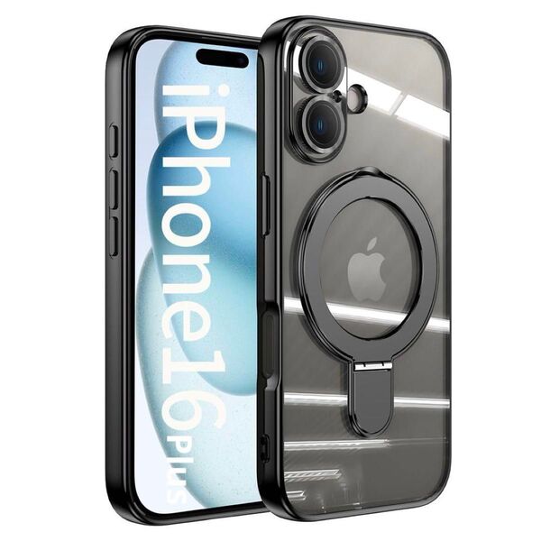 iPhone 16 Plus ケース MagSafe対応 クリア リング付き