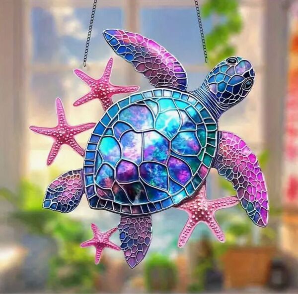 壁飾り プレート アクリルプレート インテリア 装飾 カメ 亀 海 夏 壁掛け 雑貨 小物