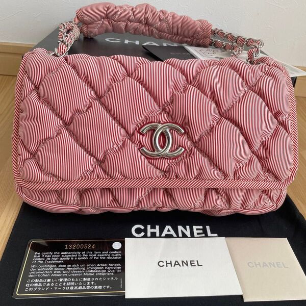 美品 CHANEL シャネル バブルキルト ショルダーバッグ ハンドバッグ マトラッセ ストライプ 肩掛け ココマーク ココ