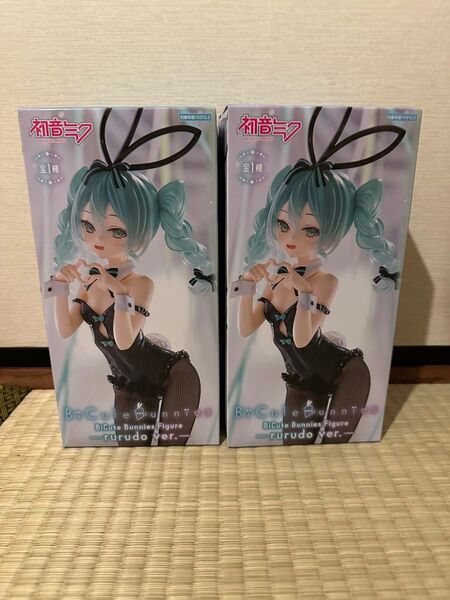 【未開封】初音ミク Bi Cute Bunnies フィギュア - rurudo ver. - 黒 2体セット プライズ