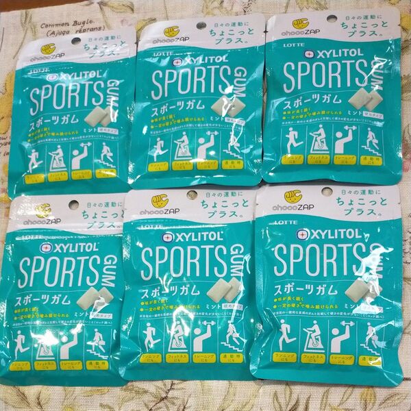 LOTTE XYLITOL スポーツガム ミント味 6個