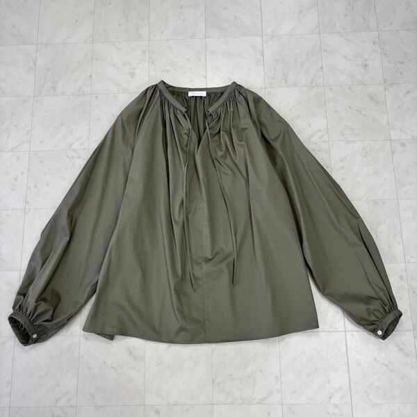Ballsey★美品★ハイカウントサテン ボリュームスリーブブラウス