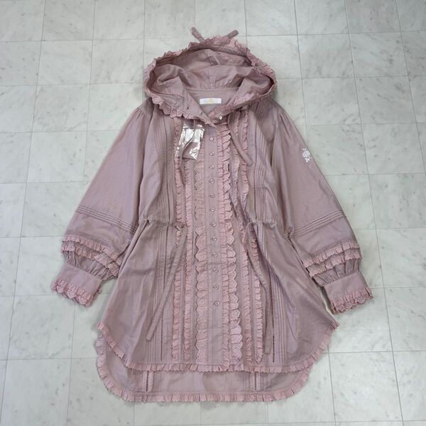 PINK HOUSE★新品★フリル使いフードブラウス