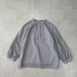 J.PRESS★美品★ストライプ&チェック バンドカラー カットソー